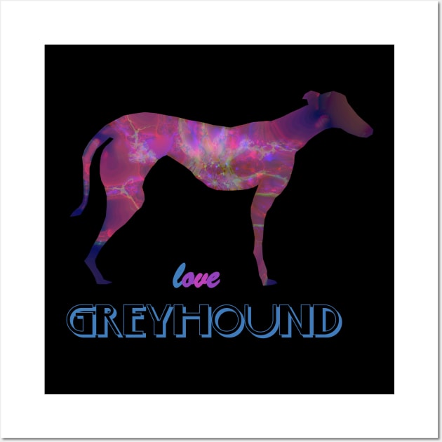 greyhound love Wall Art by candimoonart